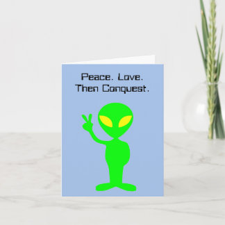 Tarjeta Personalizado de ciencia ficción alienígena divert
