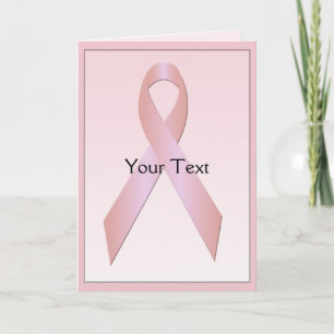 Tarjeta Personalizado de cinta rosa para cáncer de