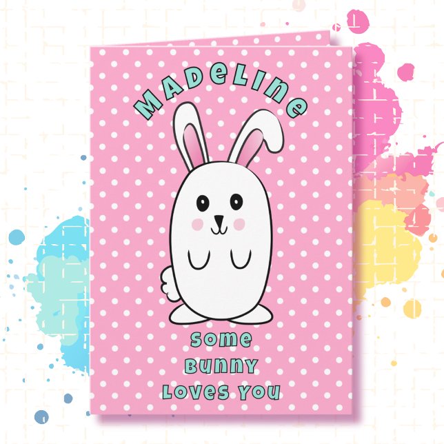 Tarjeta Personalizado de conejo gracioso que algún conejo  (Subido por el creador)