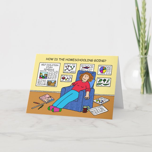 Tarjeta Personalizado de Covid 19 Home Schooling (Anverso)