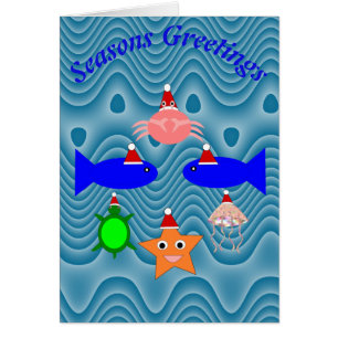 Tarjeta Personalizado de criaturas marinas de navi