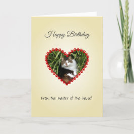 Tarjeta Personalizado de cumpleaños de foto del mascota