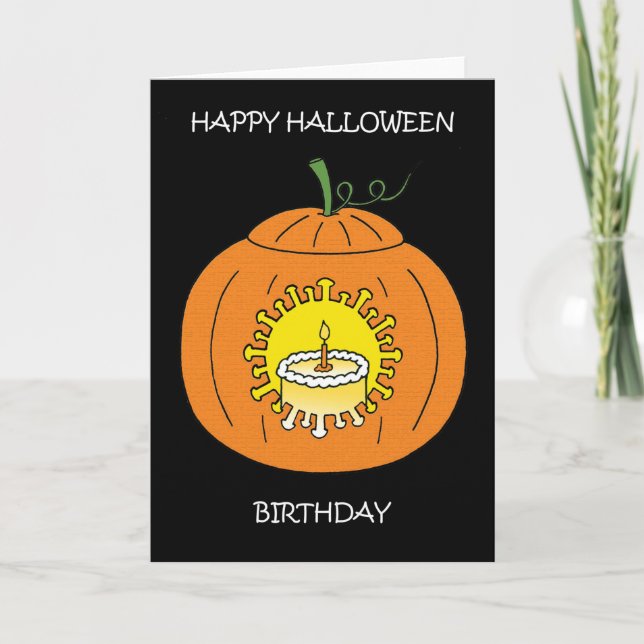 Tarjeta Personalizado de cumpleaños de Halloween de 19 año (Anverso)