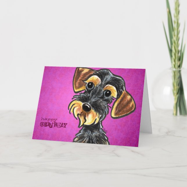 Tarjeta Personalizado de cumpleaños de Wild Boar con cable (Anverso)