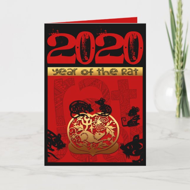 Tarjeta personalizado de cumpleaños de Zodiac año chino co (Anverso)