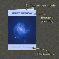 Personalizado de cumpleaños papá galaxia de espira