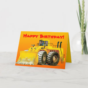 Tarjeta Personalizado de Digger Amarillo