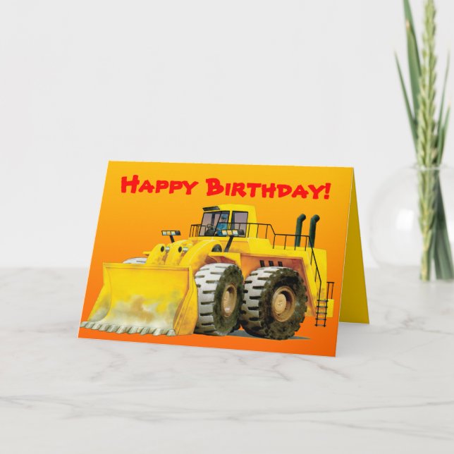 Tarjeta Personalizado de Digger Amarillo (Anverso)