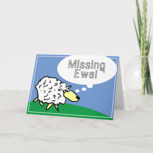 Tarjeta Personalizado de diseño de ovejas con un Ewe Pun d