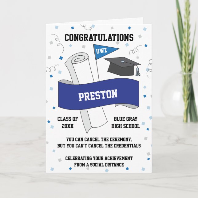 Tarjeta Personalizado de distanciamiento social de cuarent (Anverso)