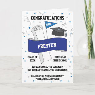 Tarjeta Personalizado de distanciamiento social de cuarent