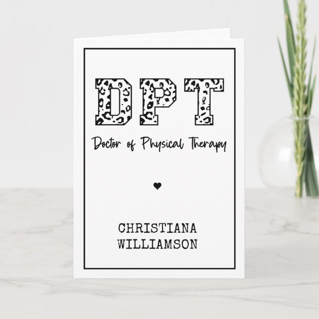 Tarjeta Personalizado de DPT Médica de Terapia Física (Anverso)