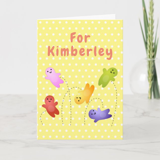 Tarjeta personalizado de dulces de caramelos dulces (Anverso)