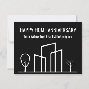Tarjeta Personalizado de empresa inmobiliaria feliz aniver