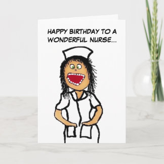 Tarjeta Personalizado de enfermería de cumpleaños feliz