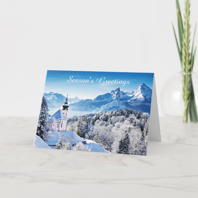 Tarjeta Personalizado de escena de invierno (Anverso)