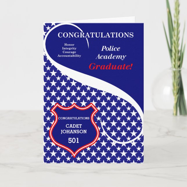 Tarjeta Personalizado de felicitaciones a graduado de la A (Anverso)