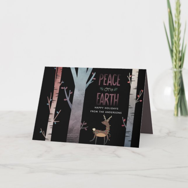 Tarjeta Personalizado de feriados de Navidades modernos de (Anverso)