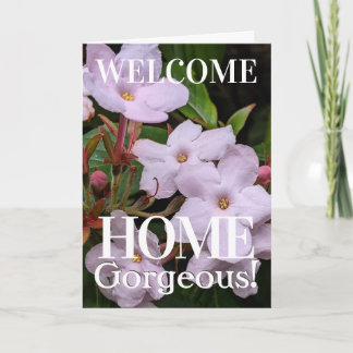 Tarjeta Personalizado de Flores Blandas Rosa Bienvenidos a