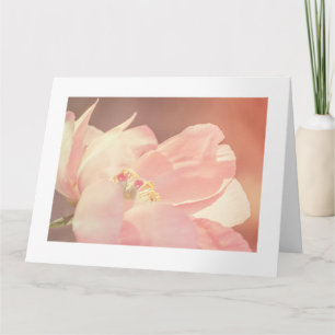 Tarjeta Personalizado de flores de Peony Rosa