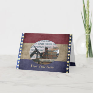 Tarjeta Personalizado de fotograma militar personalizado