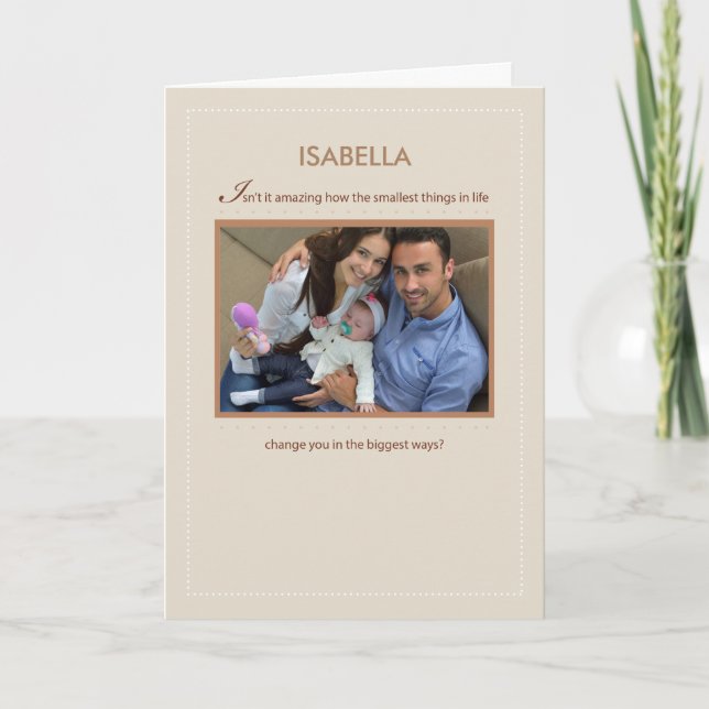 Tarjeta Personalizado de fotos nombre personalizado felici (Anverso)