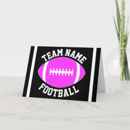 Tarjeta Personalizado de fútbol rosa Nombre de equipo / Fi