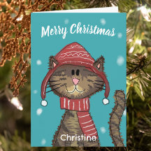 Personalizado de gatos de Navidades curados