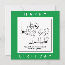 Tarjeta Personalizado de Gestión de Desechos Confidenciale