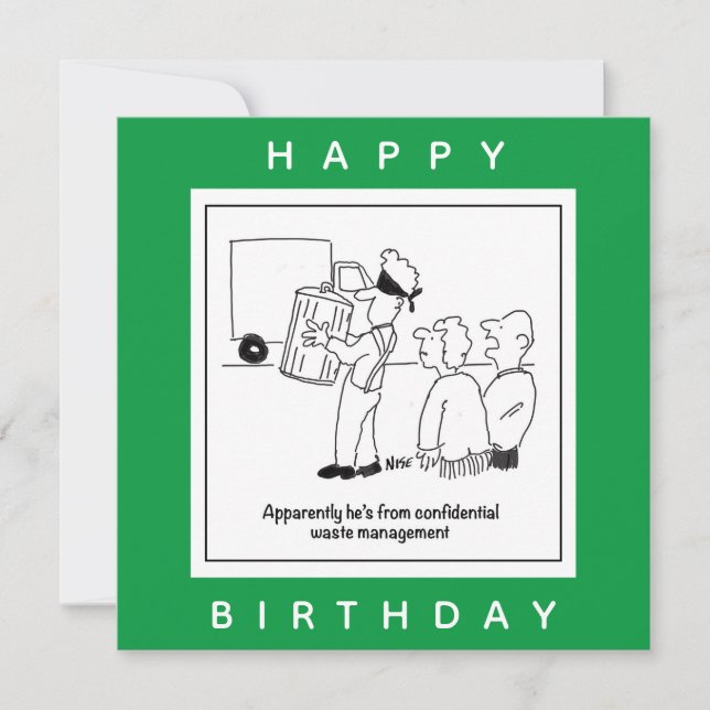 Tarjeta Personalizado de Gestión de Desechos Confidenciale (Anverso)