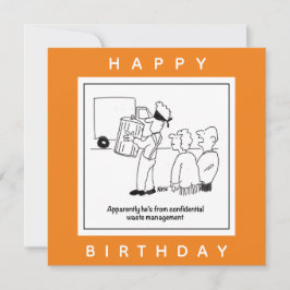 Tarjeta Personalizado de Gestión de Desechos Confidenciale