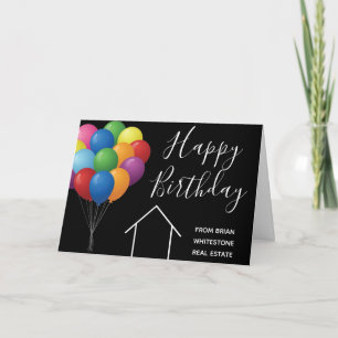 Tarjeta Personalizado de globos de la empresa inmobiliaria