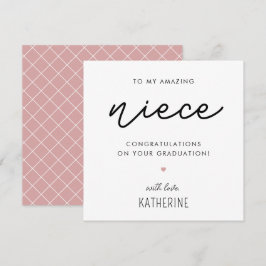 Tarjeta Personalizado de Graduación de Niña Moderna y Cuta