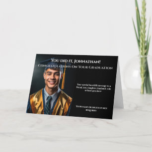 Tarjeta Personalizado de graduación fiesta de foto de colo