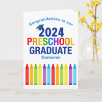 personalizado de Graduación Preescolar Cute Crayon