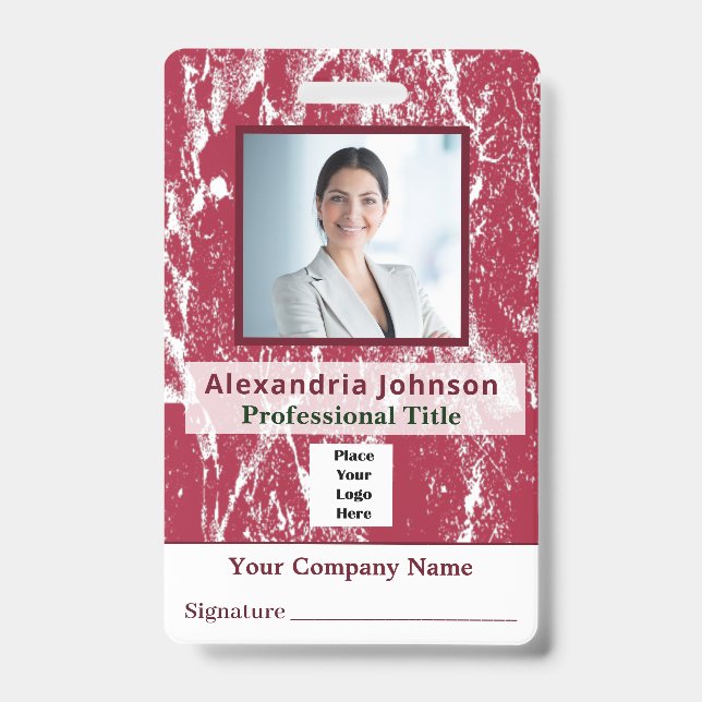 Tarjeta Personalizado de identificación de fotogra (Parte frontal)