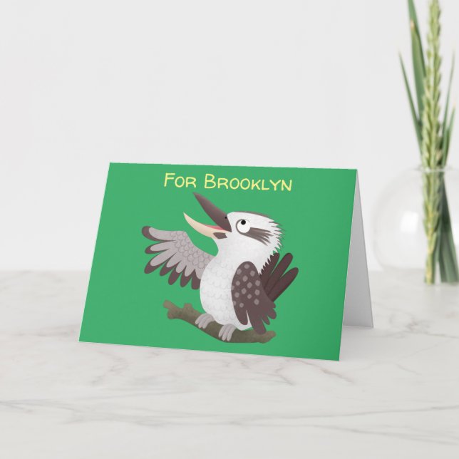 Tarjeta Personalizado de kookaburra gracioso (Anverso)