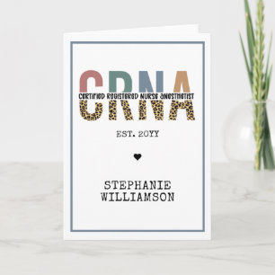 Tarjeta Personalizado de la CRNA Certificado de enfermero 