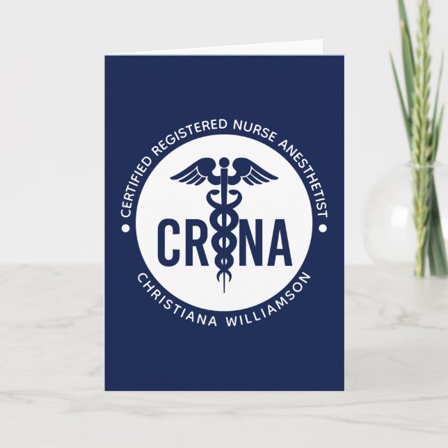 Tarjeta Personalizado de la CRNA Certificado de enfermero  (Anverso)