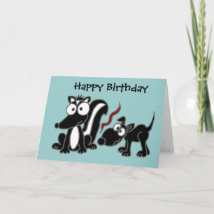 Tarjeta PERSONALIZADO de la culata al zorrillo del perro