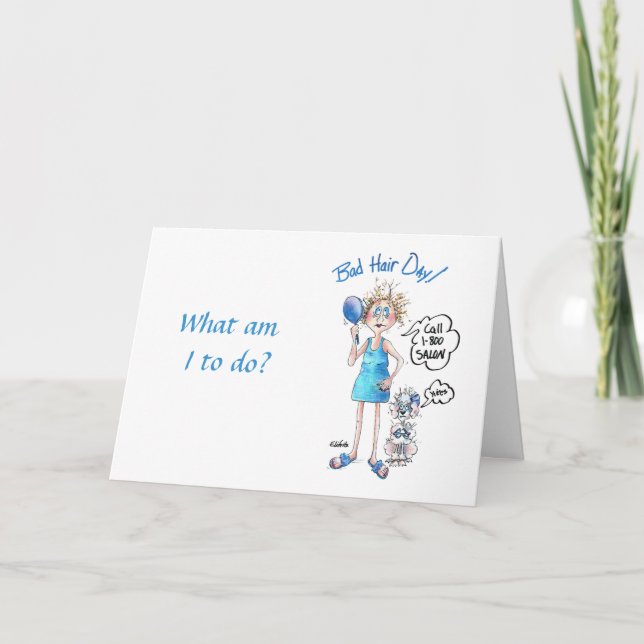 Tarjeta Personalizado de la dama de mal cabello y divertid (Anverso)