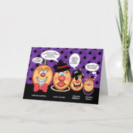 Tarjeta Personalizado de la familia de calabazas de burbuj