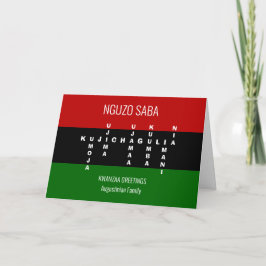 Tarjeta Personalizado de la palabra cruzada NGUZO SABA Kwa
