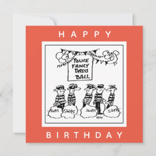 Tarjeta Personalizado de la pelota de ropa de la policía