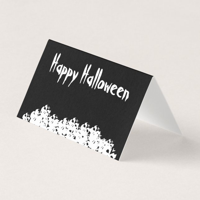 Tarjeta Personalizado de la pila de cráneos blancos negros (Anverso)