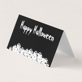 Tarjeta Personalizado de la pila de cráneos blancos negros