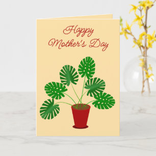Tarjeta Personalizado de la planta de Día de la Madre Mons