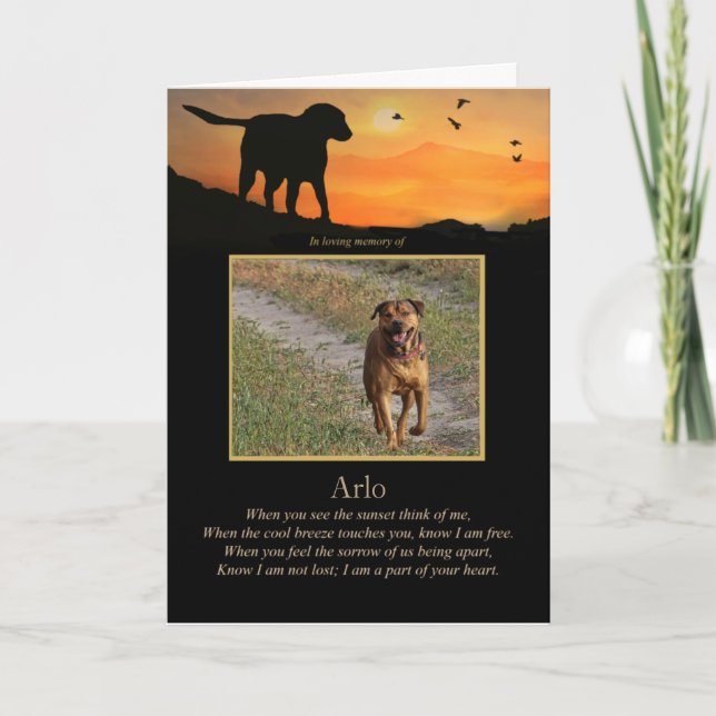 Tarjeta Personalizado de la simpatía del perro Foto Poema  (Anverso)