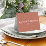 Tarjeta Personalizado de la tipografía rosa de Ter<br><div class="desc">Tarjeta de mesa Personalizado audaz de Terracota y tipografía rosa Rubor</div>