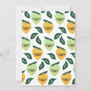 Tarjeta Personalizado de limón amarillo lindo ilustracion 